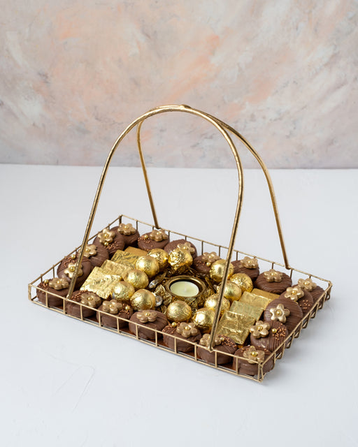 Truffles Oreos and Naps Golden and Brown Hamper