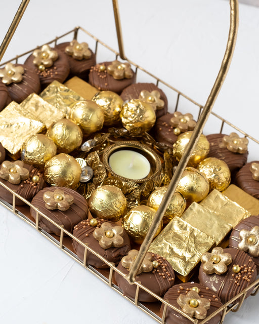 Truffles Oreos and Naps Golden and Brown Hamper