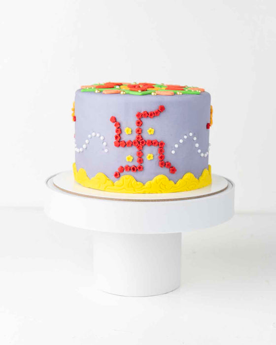 Diwali Swastik Cake