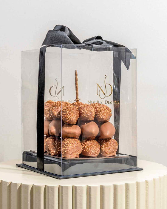 27 Milk Chocolate Covered Strawberries Cube