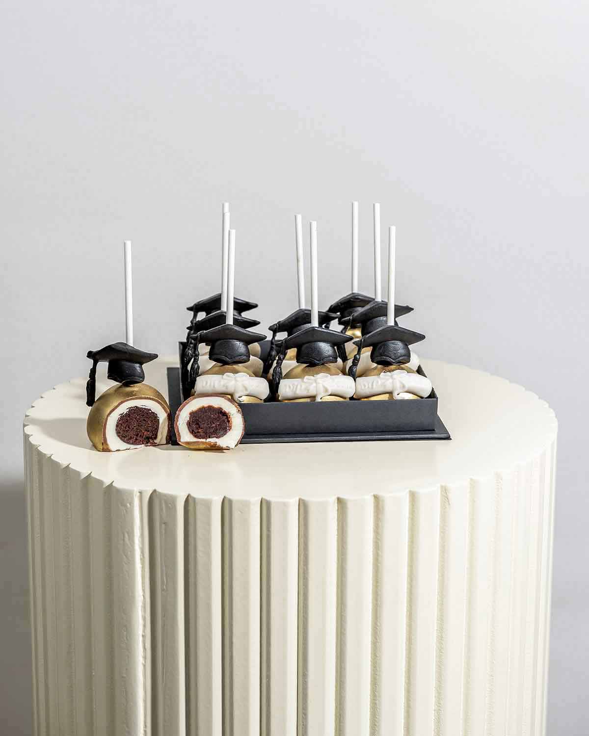 Graduation theme Chocolate Cake pops