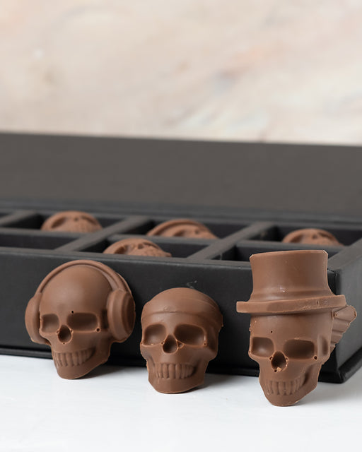 Assorted Stylish Milk Chocolate Skulls