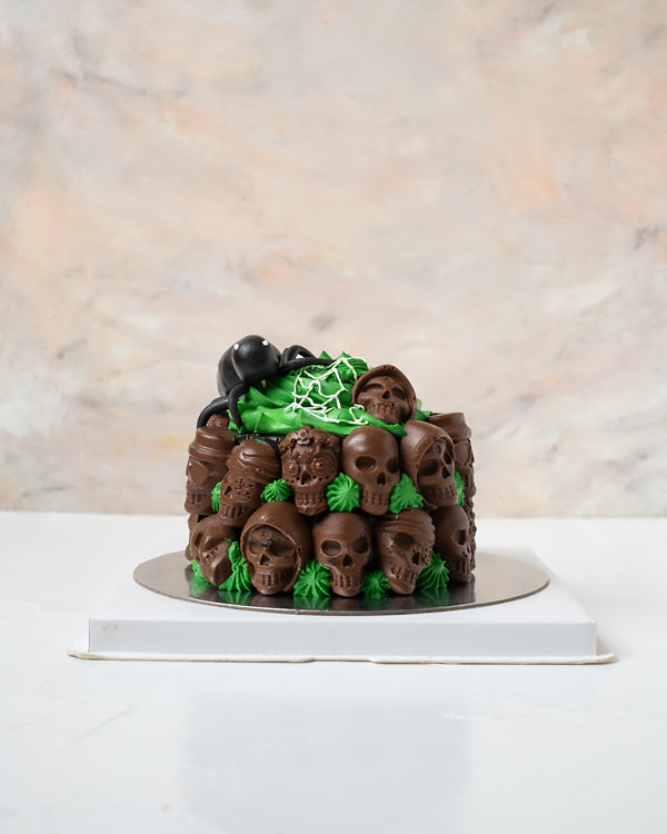 Spiderweb Skull Rip Cake