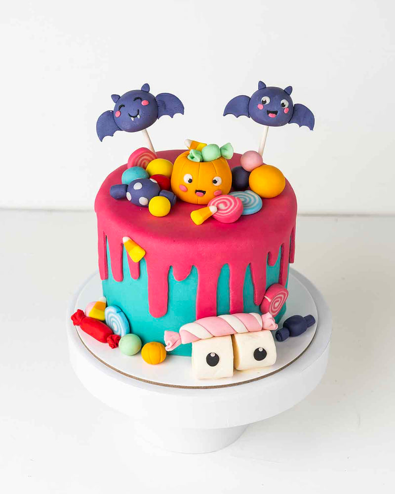 Cute Colorful Spooky Cake