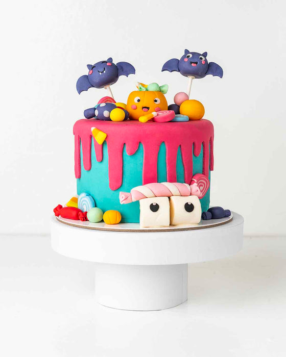 Cute Colorful Spooky Cake