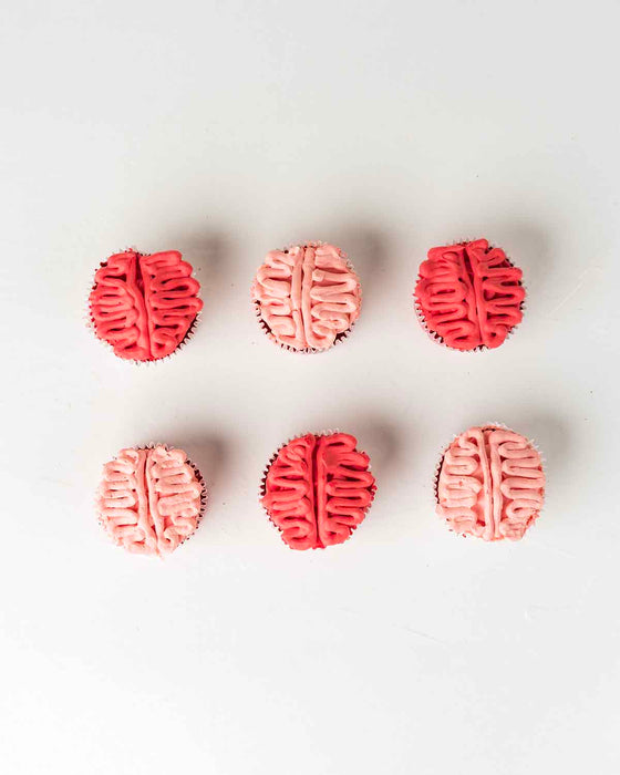 Zombie Brain Cupcakes