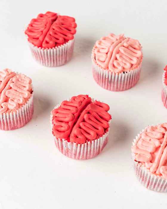 Zombie Brain Cupcakes
