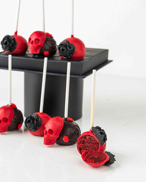 Halloween Red Skull Cake pops