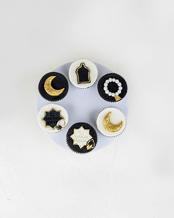 White and Black Ramadan Cupcake Collection