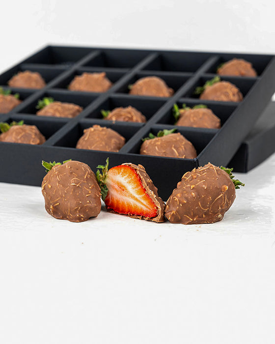 Kunafa and Milk Chocolate Covered Strawberries