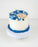 1Kg White and Blue EID Mubarak Cake