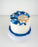 1Kg White and Blue EID Mubarak Cake