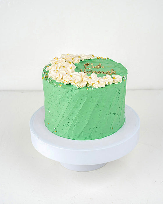 1Kg White and Green EID Mubarak Cake