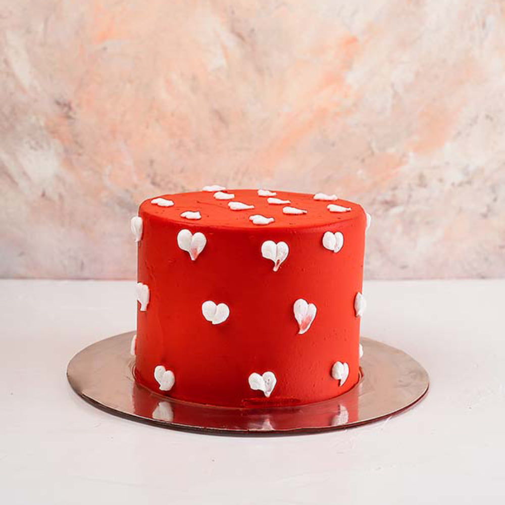 Red Cakes with Hearts
