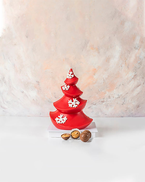 Red Chocolate Christmas Tree