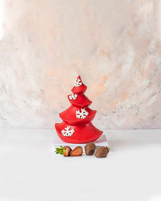 Red Chocolate Christmas Tree