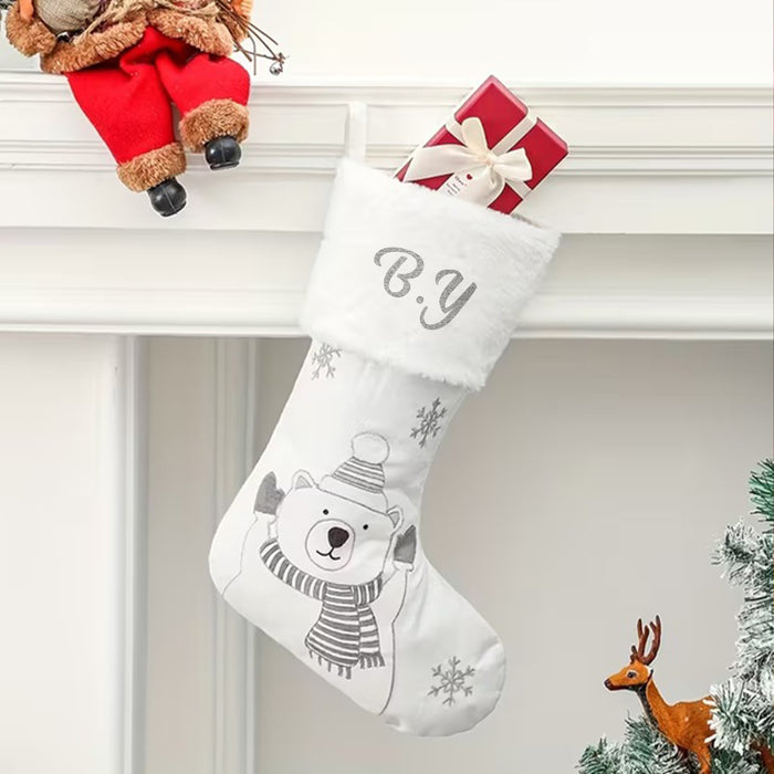 Personalised Christmas Stocking Bear - Large