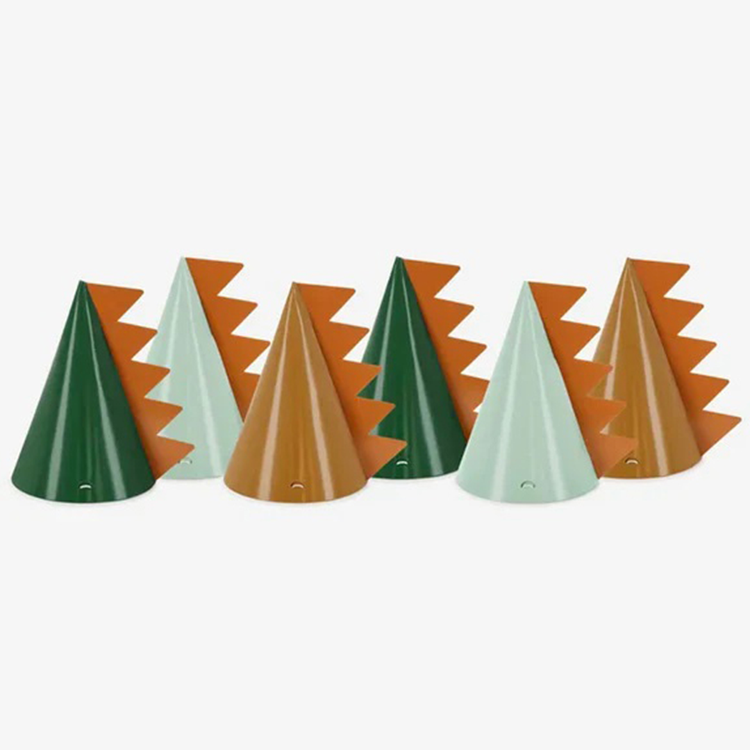 Party hats Dinosaurs 6 Pack