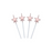 4-Pieces Star Candles Sticks - Rose Gold