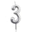 Number Candle - Silver