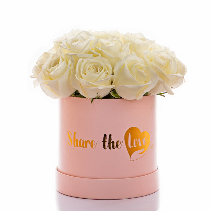 Deluxe White Roses Box