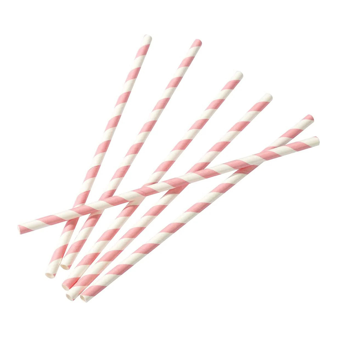 Paper Straws, light pink, 19.5cm