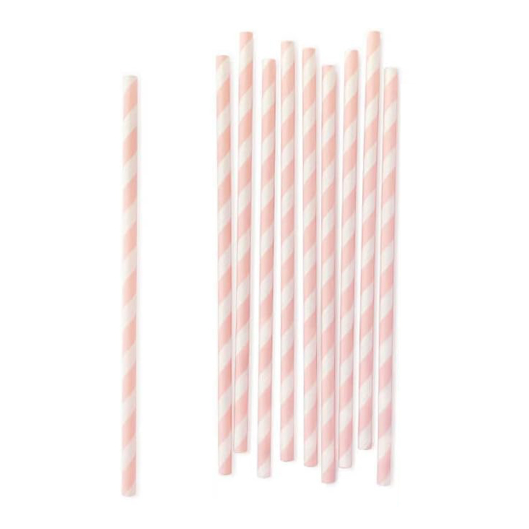 Paper Straws, light pink, 19.5cm
