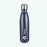 Personalised Football Navy Metal Insulated Drinks Bottle