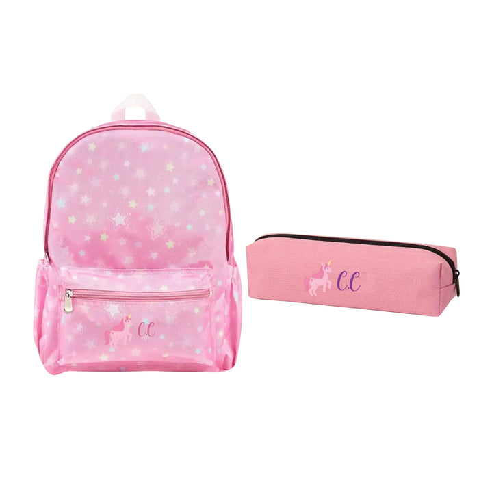 2-Pieces Backpack Set for Kids - Personalised Backpack and Percc