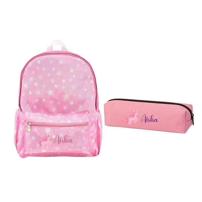 2-Pieces Backpack Set for Kids - Personalised Backpack and Percc