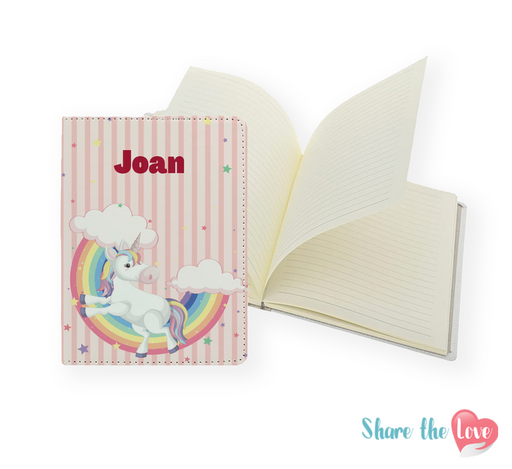 Rainbow Unicorn Quests - Personalised Notebook