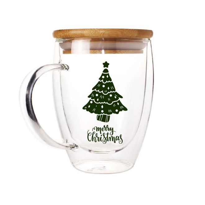 Merry Christmas, Double Wall Glass