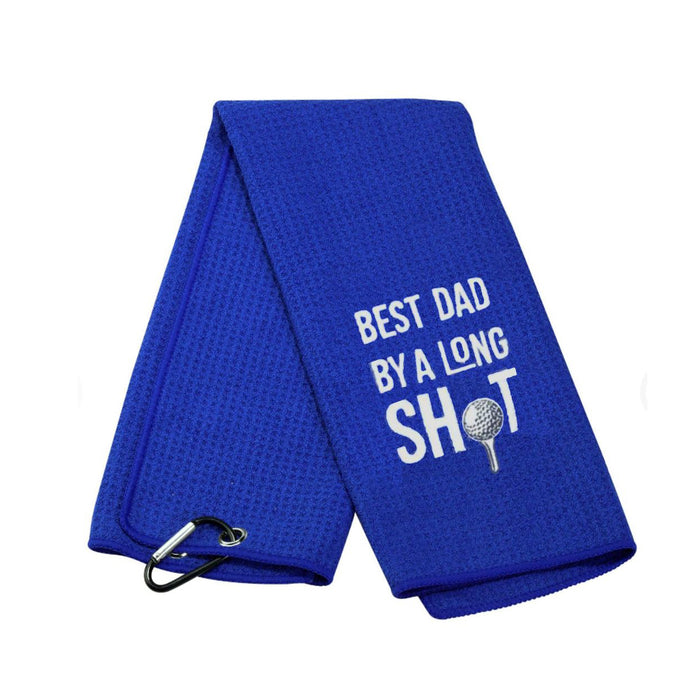 Best Dad By A Long Shot - Embroidered Golf Towel(Blue)