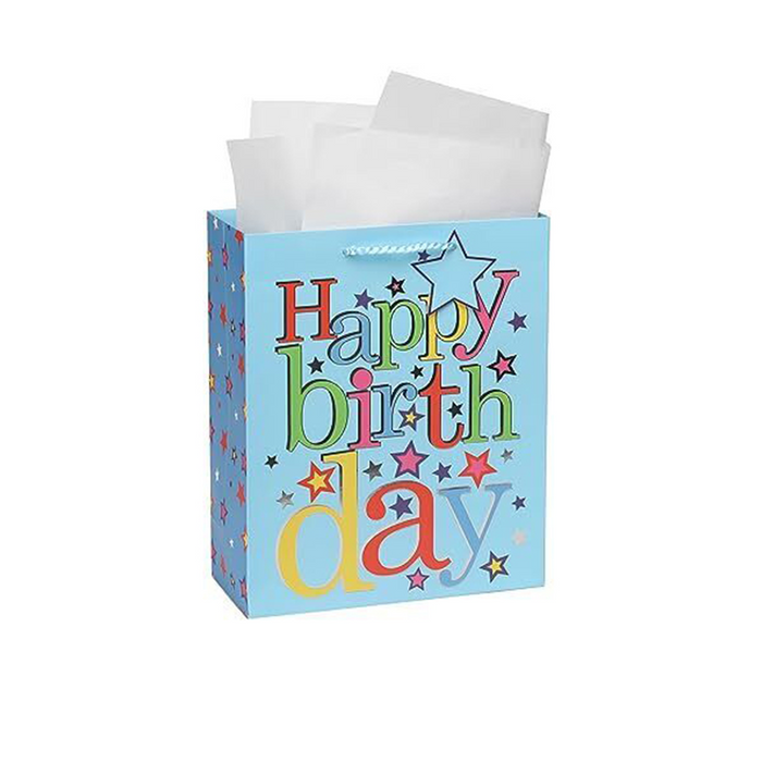 Gift Bag - LARGE | Blue Stars