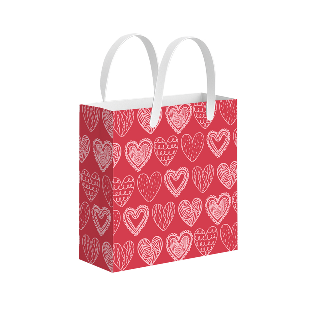 Love Hearts Red Gift Bag, Medium