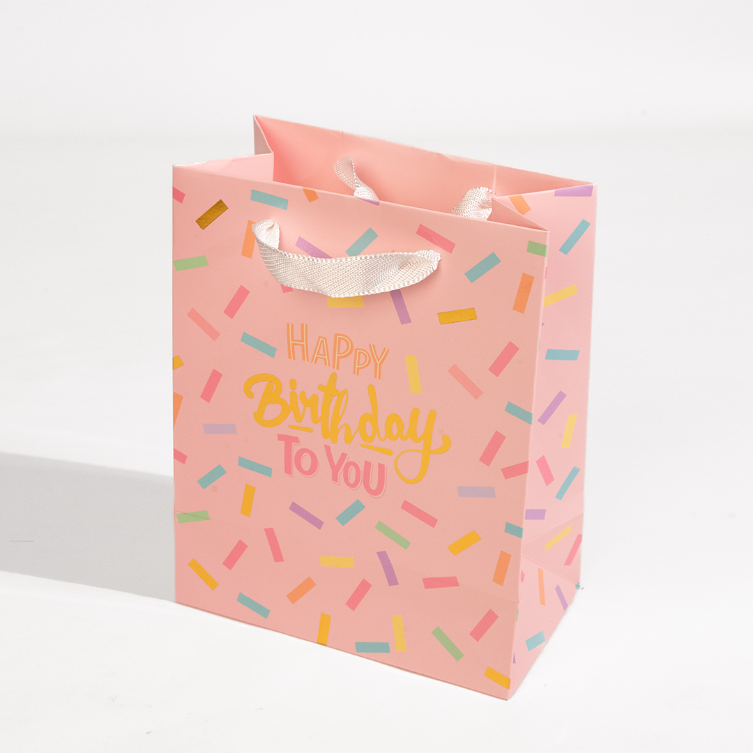 Happy Birthday, Pink, Medium Gift Bag