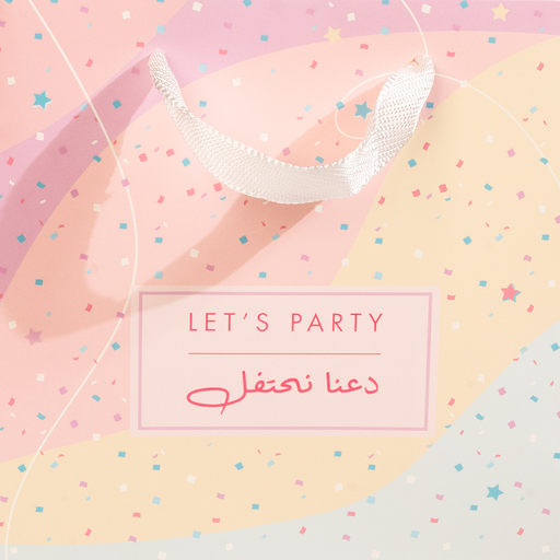 Lets Party, Purple, Medium Gift Bag