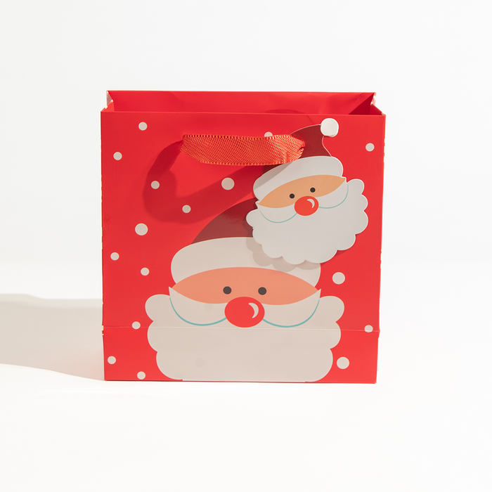 Happy Santa, Christmas Gift Bag, Extra Large Portrait
