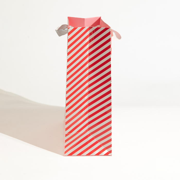 Santa, Christmas Gift Bag, Pink, Large