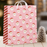 Santa, Christmas Gift Bag, Pink, Medium