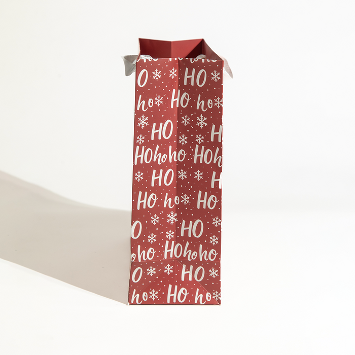 Ho Ho Ho, Christmas Gift Bag, Red, Large