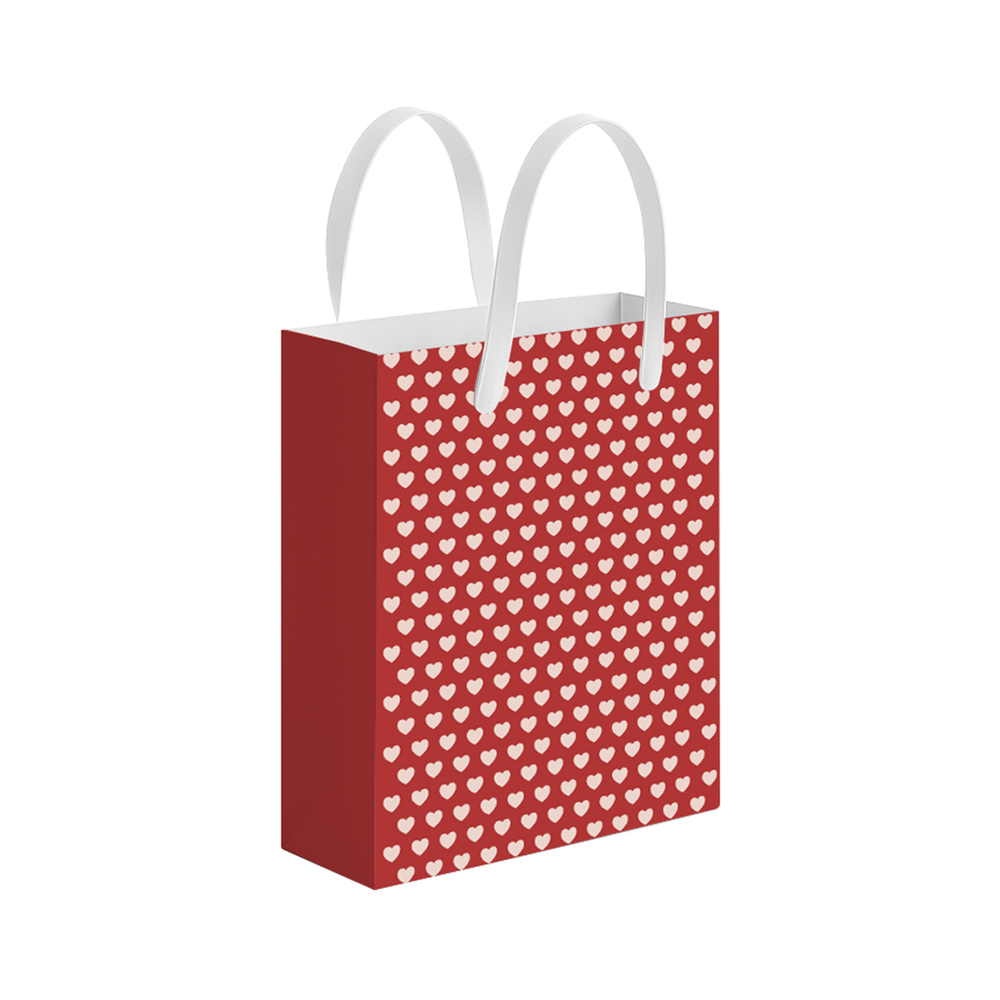 Red & White Love-Themed Gift Bag