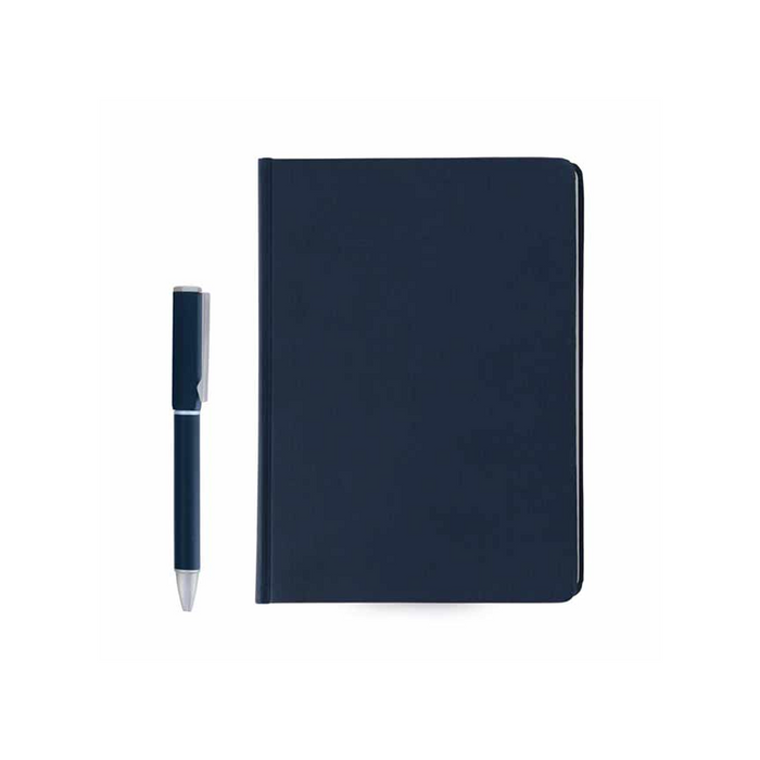 TOMAR - SANTHOME Set Of PU Thermo Notebook And Pen - Blue
