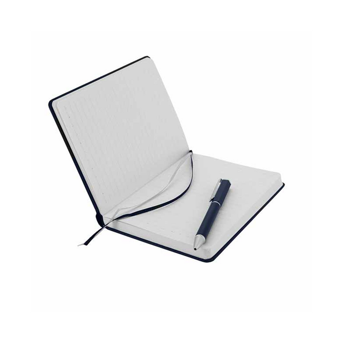 TOMAR - SANTHOME Set Of PU Thermo Notebook And Pen - Blue