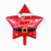 Star Shape Merry Christmas Foil Balloon - Red Color and Santa Print Design