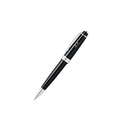 Personalised Cross Bailey Light™ Polished Black Resin with Polished Chrome Appointments Ballpoint Pen