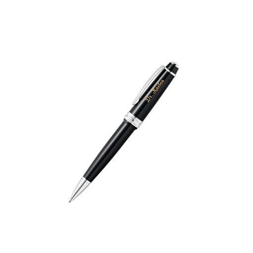 Personalised Cross Bailey Light™ Polished Black Resin with Polished Chrome Appointments Ballpoint Pen