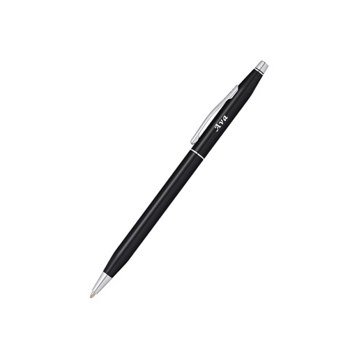 Personalised Cross Classic Century® Black Lacquer with Polished Chrome Appointments Ballpoint Pen