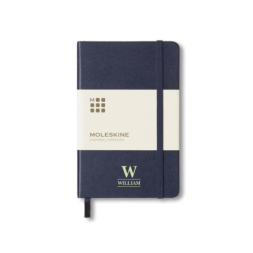 Personalised Moleskine Classic Large Ruled Hard Cover Notebook - Sapphire Blue