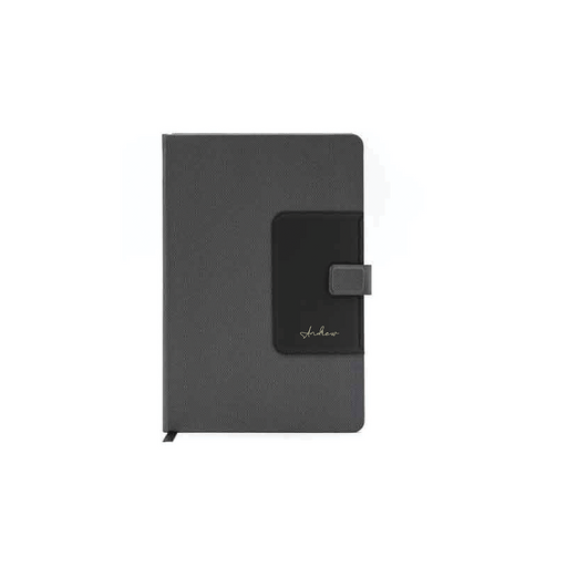 Personalised MANEZ - Santhome A5 Notebook with Phone Stand and Pen Holder